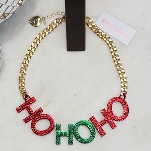 🎄✨ Betsey Johnson's Ho Ho Ho: Xmas Glam Necklace! ✨🎄